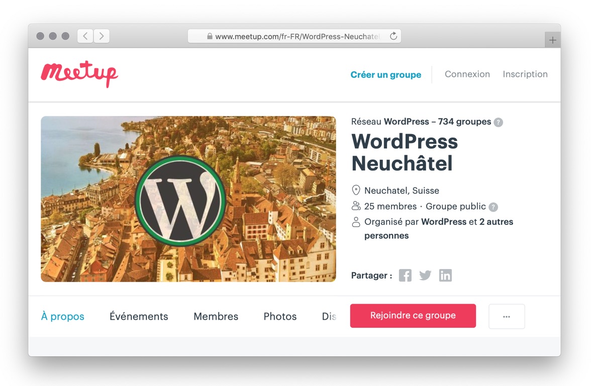 Meetup WordPress à Neuchâtel
